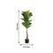 2 Green 3 ft Fig Tree Potted Artificial Plants Wedding Party Home Decorations